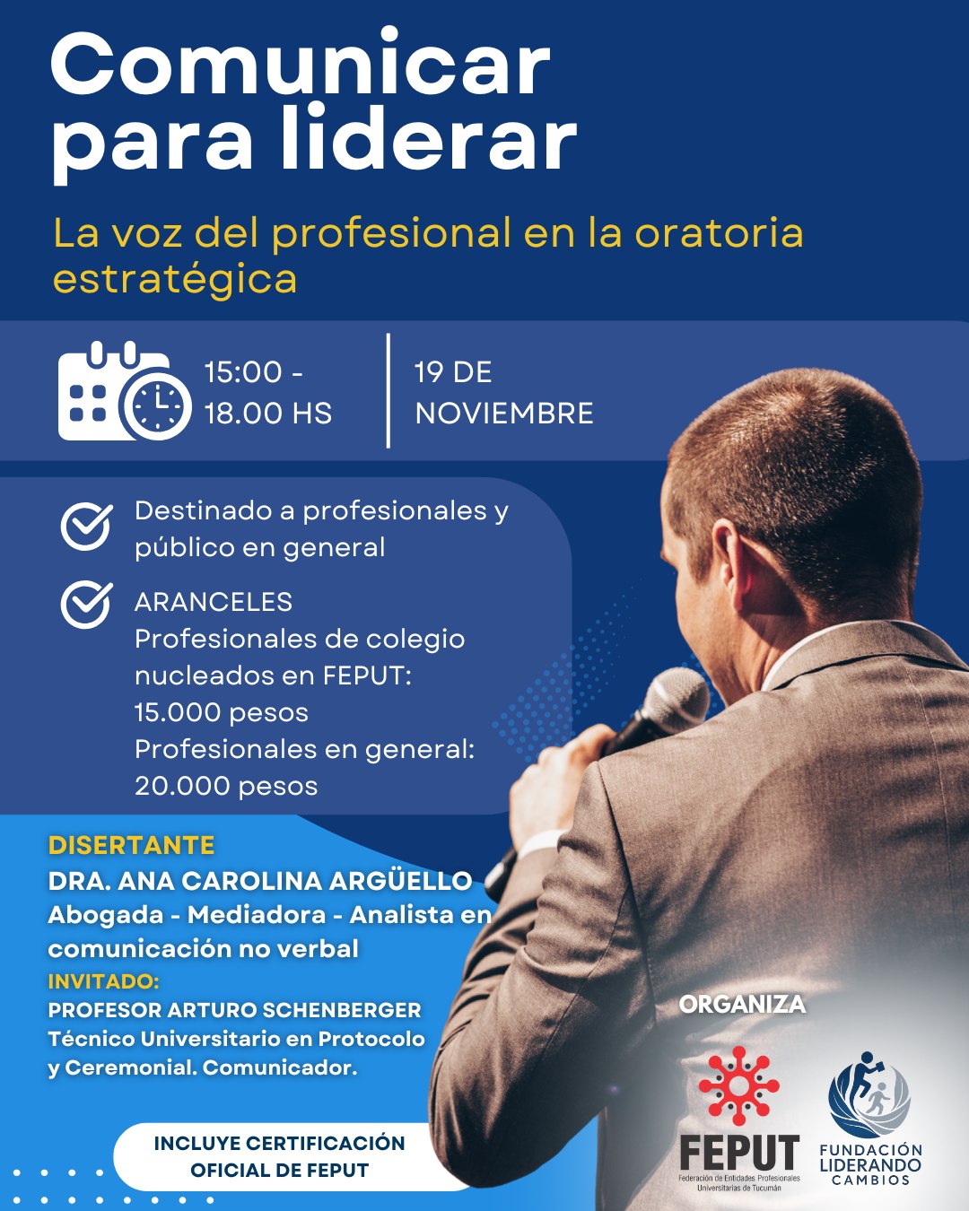 FEPUT invita – Comunicar para Liderar: La Voz del Profesional en la Oratoria Estratégica