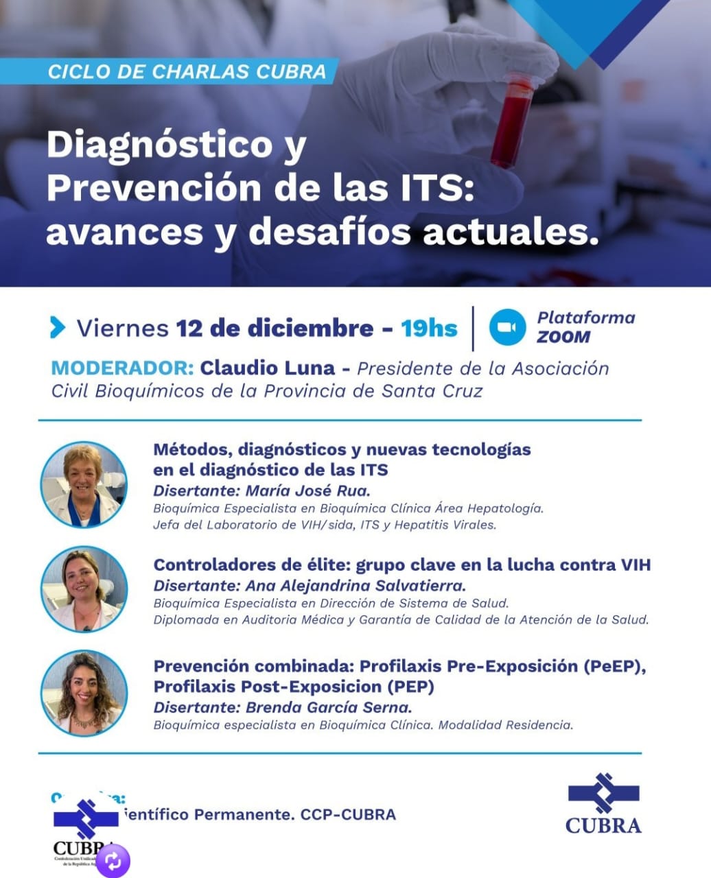 Ciclo de Charlas CUBRA: avances y desafíos en el diagnóstico y prevención del VIH e ITS